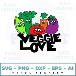 Veggie Love Svg, Healthy Lifestyle Svg, Vegetarian Svg