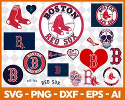 Boston Redsox Baseball Bundle Svg, Sport Svg, MLB Svg, MLB Logo Svg, Baseball Team Svg Digital Download