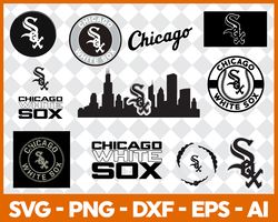 Chicago White Sox Baseball Bundle Svg, Sport Svg, MLB Svg, MLB Logo Svg, Baseball Team Svg Digital Download