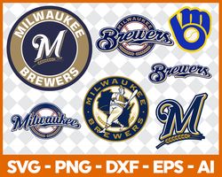 Milwaukee Brewers Baseball Bundle Svg, Sport Svg, MLB Svg, MLB Logo Svg, Baseball Team Svg Digital Download