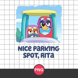 Nice Parking Spot Rita Png, Granny Rita and Janet Png, Bluey Png, Cartoon Png Digital File