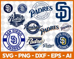 San Diego Padres Baseball Bundle Svg, Sport Svg, MLB Svg, MLB Logo Svg, Baseball Team Svg Digital Download