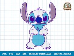 Disney Lilo & Stitch Adorable Line Art Stitch Cute Face png, sublimation