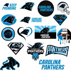 Carolina Panthers Football Bundle Svg, Sport Svg, NFL Svg, NFL Logo Svg, Football Team Svg Digital Download