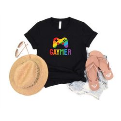 Gaymer Shirt,Pride Month tee,Lgbt T-Shirt,LGBTQ Pride Shirt,Personalized LGBT Shirt,Custom Rainbow Text Shirts,LGBTQ Sup