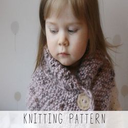 KNITTING PATTERN wrap x Chunky scarf knit pattern x Kids scarf pattern x Knit Wrap x Beginners knitting pattern x Bulky