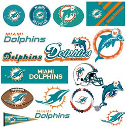 Miami Dolphins Football Bundle Svg, Sport Svg, NFL Svg, NFL Logo Svg, Football Team Svg Digital Download