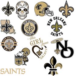 New Orleans Saints Football Bundle Svg, Sport Svg, NFL Svg, NFL Logo Svg, Football Team Svg Digital Download