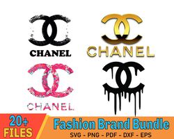Coco Chanel Logo SVG, Chanel Logo PNG, Chanel SVG For Cricut, Chanel Logo Transparent, Chanel Logo Drip,Big Bundle Famou