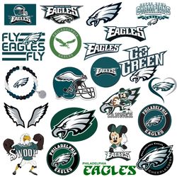 Philadelphia Eagles Football Bundle Svg, Sport Svg, NFL Svg, NFL Logo Svg, Football Team Svg Digital Download