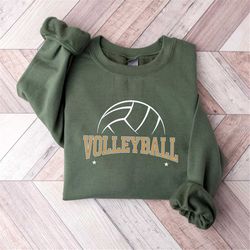 Custom Volleyball Sweatshirt - Personalized Game Day Shirt - Gift For Daughter - Sports Team Group Shirts - Unisex Crewn