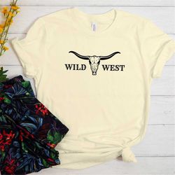 Boho Cow Skull Shirt - Howdy Shirt - Wild West Shirt - Western Graphic Tee - Cowgirl Shirt - Bull Skull Shirt - Southwes