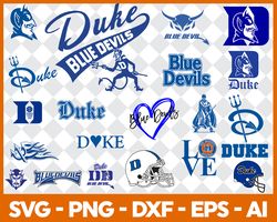 Duke Bluedevil Football Bundle Svg, Sport Svg, NCAA Svg, NCAA Logo Svg, Football Team Svg Digital Download