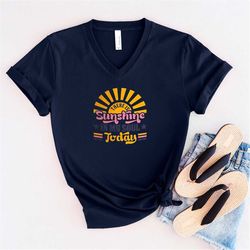 Aesthetic Hippie Girls Summer Vacation Tees, Retro Summer Beach Vibes Clothes for Women, Vintage There is Sunshine in My