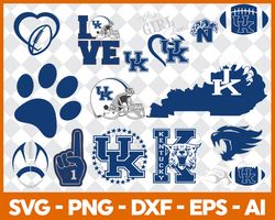 Kentucky Wildcats Football Bundle Svg, Sport Svg, NCAA Svg, NCAA Logo Svg, Football Team Svg Digital Download