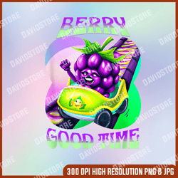 Berry Good Time png,  Boysenberry on Roller Coaster Park Fair png, Grapes png, PNG High Quality, PNG, Digital Download