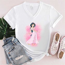 Princess Jasmine Shirt - Disney Watercolor Princess Shirt - Vintage Disney Princess Shirt - Disney Girl Trip 2023 Shirt,