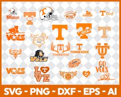 Tennessee Vols Football Bundle Svg, Sport Svg, NCAA Svg, NCAA Logo Svg, Football Team Svg Digital Download