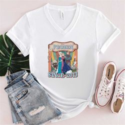 Retro Frozen Movie Characters Shirt - Vintage Frozen Shirt - Elsa Princess Shirt - Elsa Anna Olaf Shirt - Disney Frozen