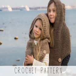 CROCHET PATTERN hooded cowl x Hoodie crochet pattern x Aran crochet pattern x Toddler easy crochet pattern x Snood