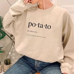 Potato Explanation Sweatshirt | Potato T-Shirt | Late Show Is Potato Shirt | The Late Show Tee Shirt | Is Potato Shirt |
