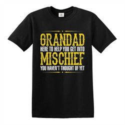 Grandad Mischief Men's Funny T Shirt Birthday Gift Grandad Fathers Day Dads