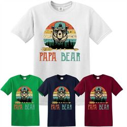 Papa Bear Funny T-Shirt Bear Fathers day Joke Retro Xmas Gift t-shirt Top Tee