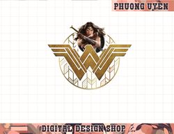 Wonder Woman Movie Power Stance & Emblem Longsleeve T Shirt Long Sleeve  png, sublimate