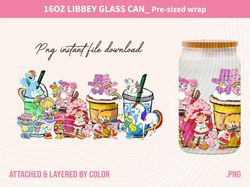 Strawberry 2023 Class Can, Strawberry Tumbler 16oz Png Wrap, Cup For Kids Design, Strawberry Libbey
