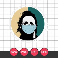 Michael Myers Face Mask Svg, Michael Myers Svg, Horror Movies Svg, Halloween Svg, Png Dxf Eps Digital File