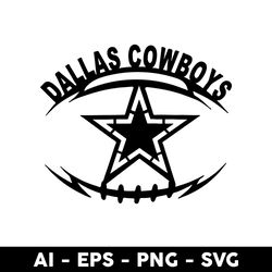 Dallas Cowboys Svg, Cowboys Svg, Star Svg - Digital File