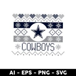 Dallas Cowboys Fair Isle Svg, Cowboys Svg, Dallas Cowboys Svg, Star Svg, Eps, Dxf, Png - Digital File
