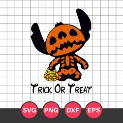 Stitch Trick Or Treat Halloween Svg, Stitch Halloween Svg, Halloween Svg, Png Dxf Eps Digital File
