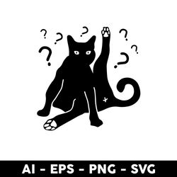 Black Cat Caught Of Guard Svg, Black Cat Svg, Cat Svg, Animal Svg - Digital File