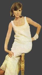 Vintage Crochet Pattern 275 Paris Evening Dress Women