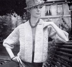 Vintage Crochet Pattern 277 The Add-a-Motif Jacket Women