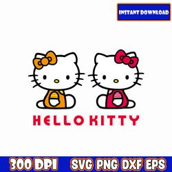Hello-Kitty svg eps png, Hello-Kitty Bundle svg, for Cricut, Silhouette, digital, file cut, Flash Download