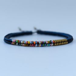 Bohemian beaded men's bracelet