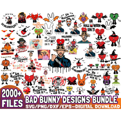 2000 Files Bad Bunny Halloween svg, Mega bundle svg, Bundle Bad Bunny Halloween,Instant Download