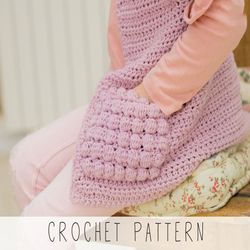 CROCHET PATTERN sleeveless cardigan x Vest crochet pattern x Easy jacket crochet pattern x Girls crochet cardigan
