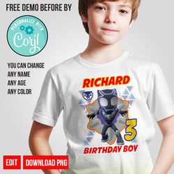 Personalize Black Panther Birthday Shirt PNG Digital Instant Download