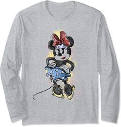 Disney Mickey And Friends Minnie Mouse Sketch Portrait Long Sleeve