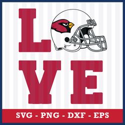 Arizona Cardinals Love Logo Svg, Arizona Cardinals Svg, Arizona Cardinals Cricut Svg, NFL Svg, Png Dxf Eps File