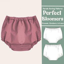 the perfect bloomers sewing pattern pdf | 11 sizes | diaper cover pattern, bloomer sewing pattern, baby bloomer pattern