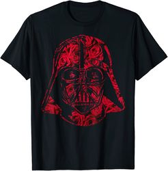 Star Wars Darth Vader Helmet Full Of Roses Graphic T-Shirt