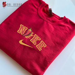 Nike Louisiana Ragin Cajuns Embroidered Sweatshirt, NCAA Embroidered Sweater, Louisiana Ragin Cajun Shirt, Unisex Shirt