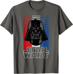 Star Wars Darth Vader Red White & Blue Stripes T-Shirt