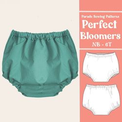 The PERFECT BLOOMERS SEWING Pattern pdf/A0 | 11 sizes, newborn to size 6T, baby bloomers sewing pattern, bummies sewing