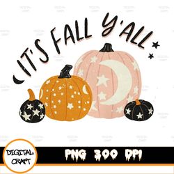 It's Fall Y'all Pumpkins Halloween Png Sublimation Download, Purple Orange Fall Pumpkins Png File, It's Fall Y'all Pumpk