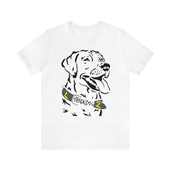 Unisex 'Black Dog' Jersey Short Sleeve Tee, Men's Led Zeppelin T-shirt, Rock Band Teeshirt, Animal Lover Shirt, Men's Gr